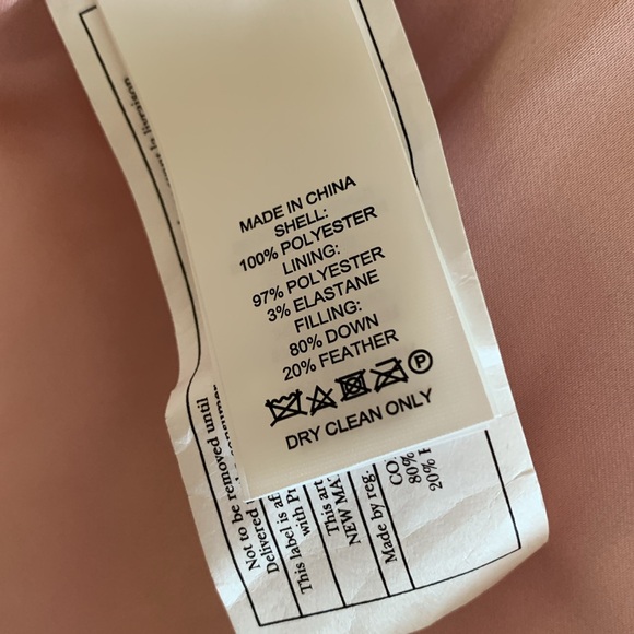 Kate Spade Ruffle Yoke Puffer Jacket Women’s Pink Peony Down NWT Size Large - Picture 10 of 16